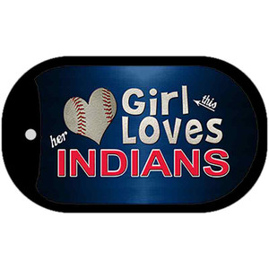 This Girl Loves Her Indians Wholesale Novelty Metal Dog Tag Necklace