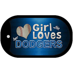 This Girl Loves Her Dodgers Wholesale Novelty Metal Dog Tag Necklace