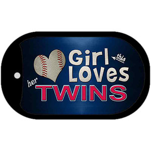 This Girl Loves Her Twins Wholesale Novelty Metal Dog Tag Necklace