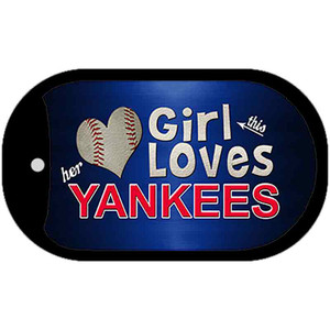 This Girl Loves Her Yankees Wholesale Novelty Metal Dog Tag Necklace