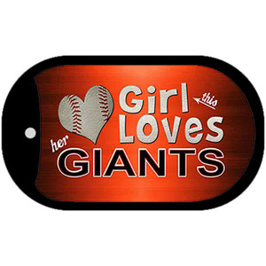 This Girl Loves Her Giants Wholesale Novelty Metal Dog Tag Necklace DT-8086