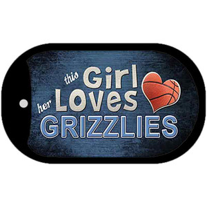 This Girl Loves Her Grizzlies Wholesale Novelty Metal Dog Tag Necklace