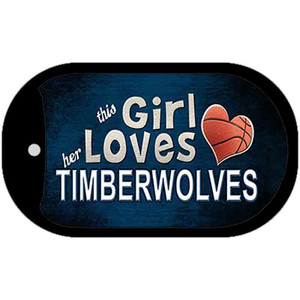 This Girl Loves Her Timberwolves Wholesale Novelty Metal Dog Tag Necklace