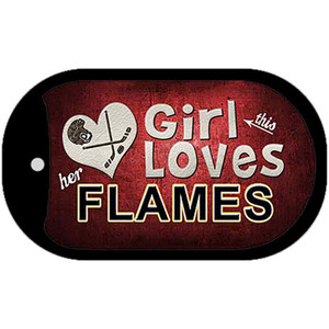 This Girl Loves Her Flames Wholesale Novelty Metal Dog Tag Necklace