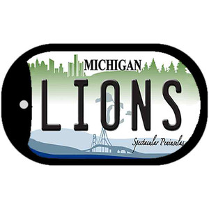 Lions Michigan Wholesale Novelty Metal Dog Tag Necklace
