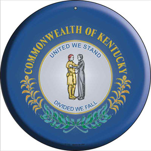 Kentucky State Flag Wholesale Metal Circular Sign