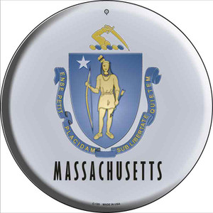 Massachusetts State Flag Wholesale Metal Circular Sign