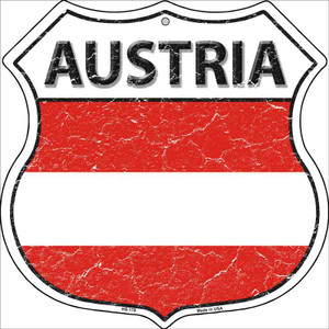 Austria Country Flag Highway Shield Wholesale Metal Sign