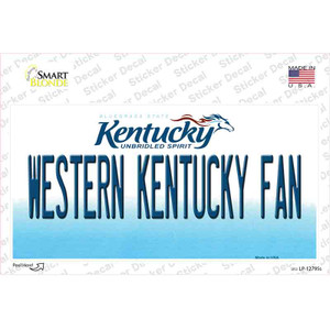 Western Kentucky Fan Wholesale Novelty Sticker Decal