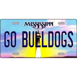 Go Bulldogs Mississippi Wholesale Novelty Metal License Plate