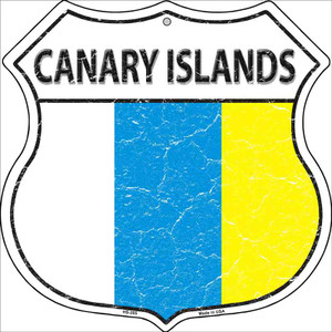 Canary Islands Country Flag Highway Shield Wholesale Metal Sign