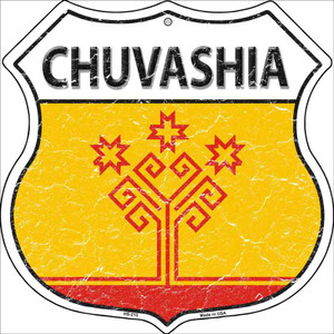 Chuvashia Country Flag Highway Shield Wholesale Metal Sign