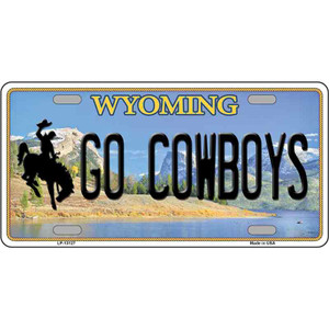 Go Cowboys Wyoming Wholesale Novelty Metal License Plate