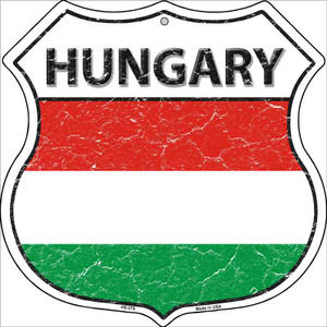 Hungary Country Flag Highway Shield Wholesale Metal Sign