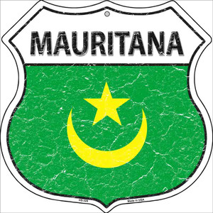 Mauritana Country Flag Highway Shield Wholesale Metal Sign