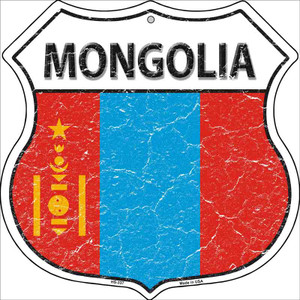 Mongolia Country Flag Highway Shield Wholesale Metal Sign