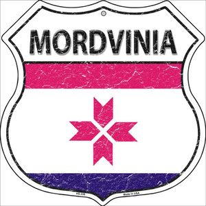 Mordvinia Country Flag Highway Shield Wholesale Metal Sign