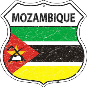 Mozambique Country Flag Highway Shield Wholesale Metal Sign
