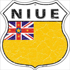 Niue Country Flag Highway Shield Wholesale Metal Sign