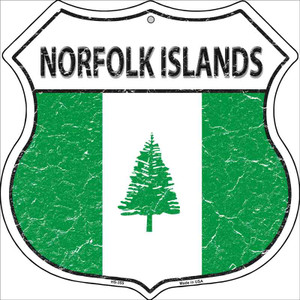Norfolk Islands Country Flag Highway Shield Wholesale Metal Sign