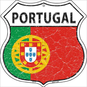 Portugal Country Flag Highway Shield Wholesale Metal Sign