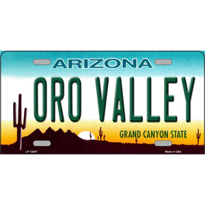 Oro Valley Arizona Wholesale Novelty Metal License Plate