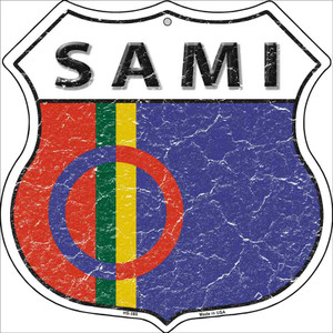 Sami Country Flag Highway Shield Wholesale Metal Sign