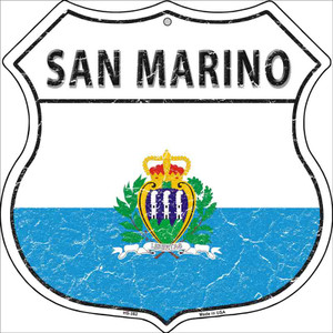 San Marino Country Flag Highway Shield Wholesale Metal Sign