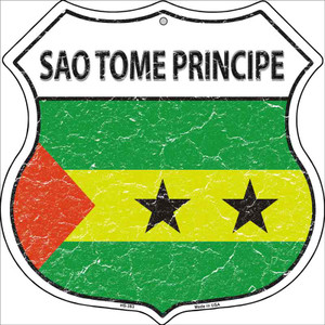 Sao Tome Principe Country Flag Highway Shield Wholesale Metal Sign