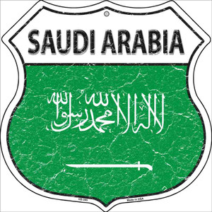 Saudi Arabia Country Flag Highway Shield Wholesale Metal Sign