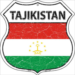 Tajikistan Country Flag Highway Shield Wholesale Metal Sign