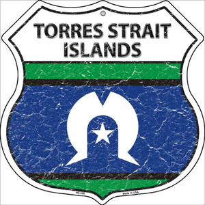 Torres Strait Islands Country Flag Highway Shield Wholesale Metal Sign