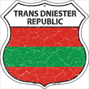 Trans Dniester Republic Country Flag Highway Shield Wholesale Metal Sign