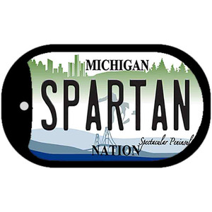 Michigan Spartan Wholesale Novelty Metal Dog Tag Necklace