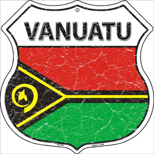 Vanuatu Country Flag Highway Shield Wholesale Metal Sign