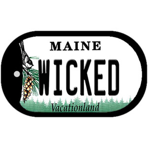 Wicked Maine Wholesale Novelty Metal Dog Tag Necklace