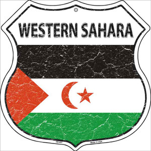 Western Sahara Country Flag Highway Shield Wholesale Metal Sign