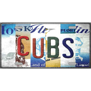 Cubs Strip Art Wholesale Novelty Metal License Plate Tag