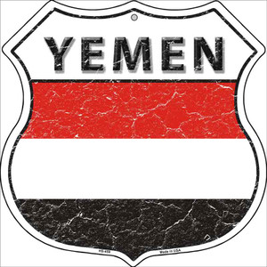 Yemen Country Flag Highway Shield Wholesale Metal Sign