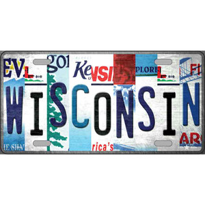 Wisconsin Strip Art Wholesale Novelty Metal License Plate Tag