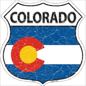 Colorado State Flag Highway Shield Wholesale Metal Sign