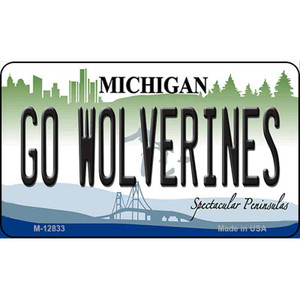 Go Wolverines Wholesale Novelty Metal Magnet M-12833