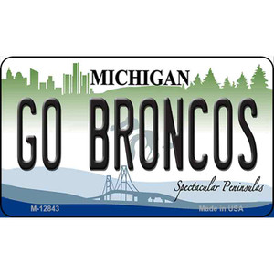 Go Broncos Wholesale Novelty Metal Magnet M-12843