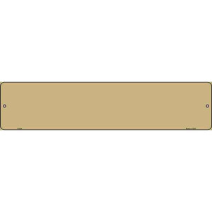 Gold Solid Blank Wholesale Novelty Metal Street Sign