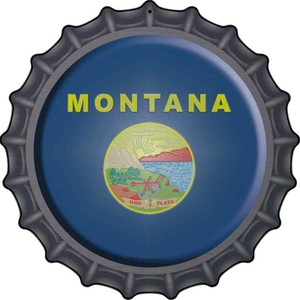 Montana State Flag Wholesale Novelty Metal Bottle Cap Sign