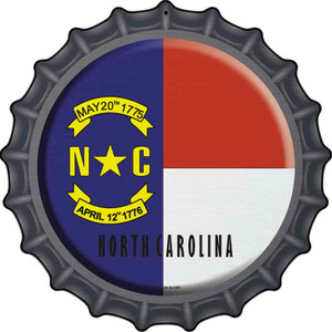North Carolina State Flag Wholesale Novelty Metal Bottle Cap Sign