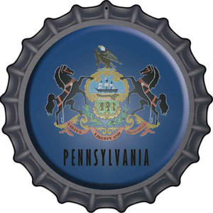 Pennsylvania Flag Wholesale Novelty Metal Bottle Cap Sign