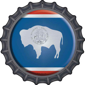 Wyoming State Flag Wholesale Novelty Metal Bottle Cap Sign