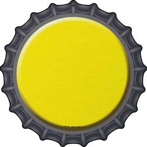 Yellow Wholesale Novelty Metal Bottle Cap Sign