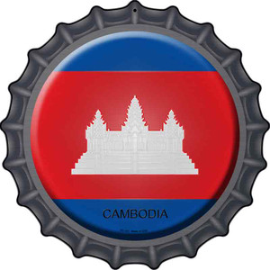 Cambodia Country Wholesale Novelty Metal Bottle Cap Sign